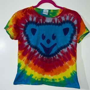 Grateful Dead tie dye cotton t shirt top small petite T-shirt